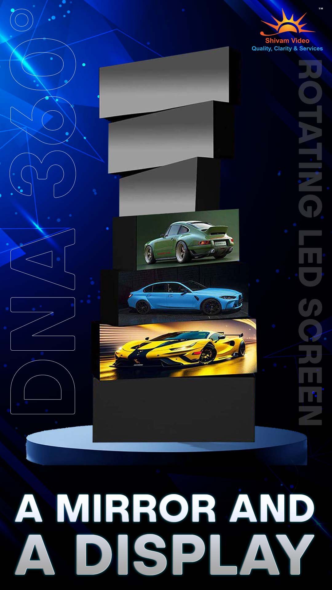 Spinning Graphics Led DNA 360 Rotating LED Screen - Shivam Video